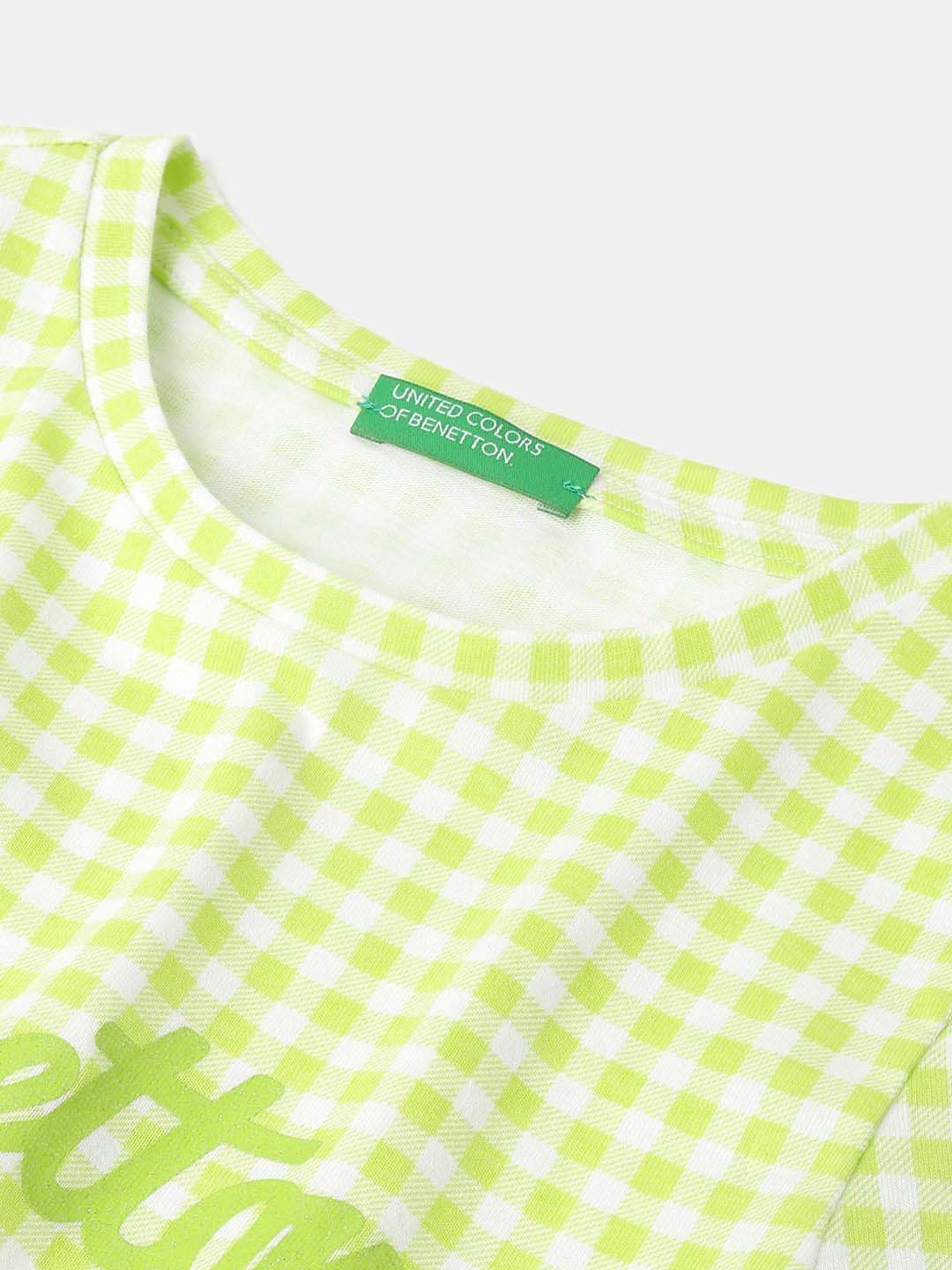 Kidsville Green Cotton Printed T-Shirt