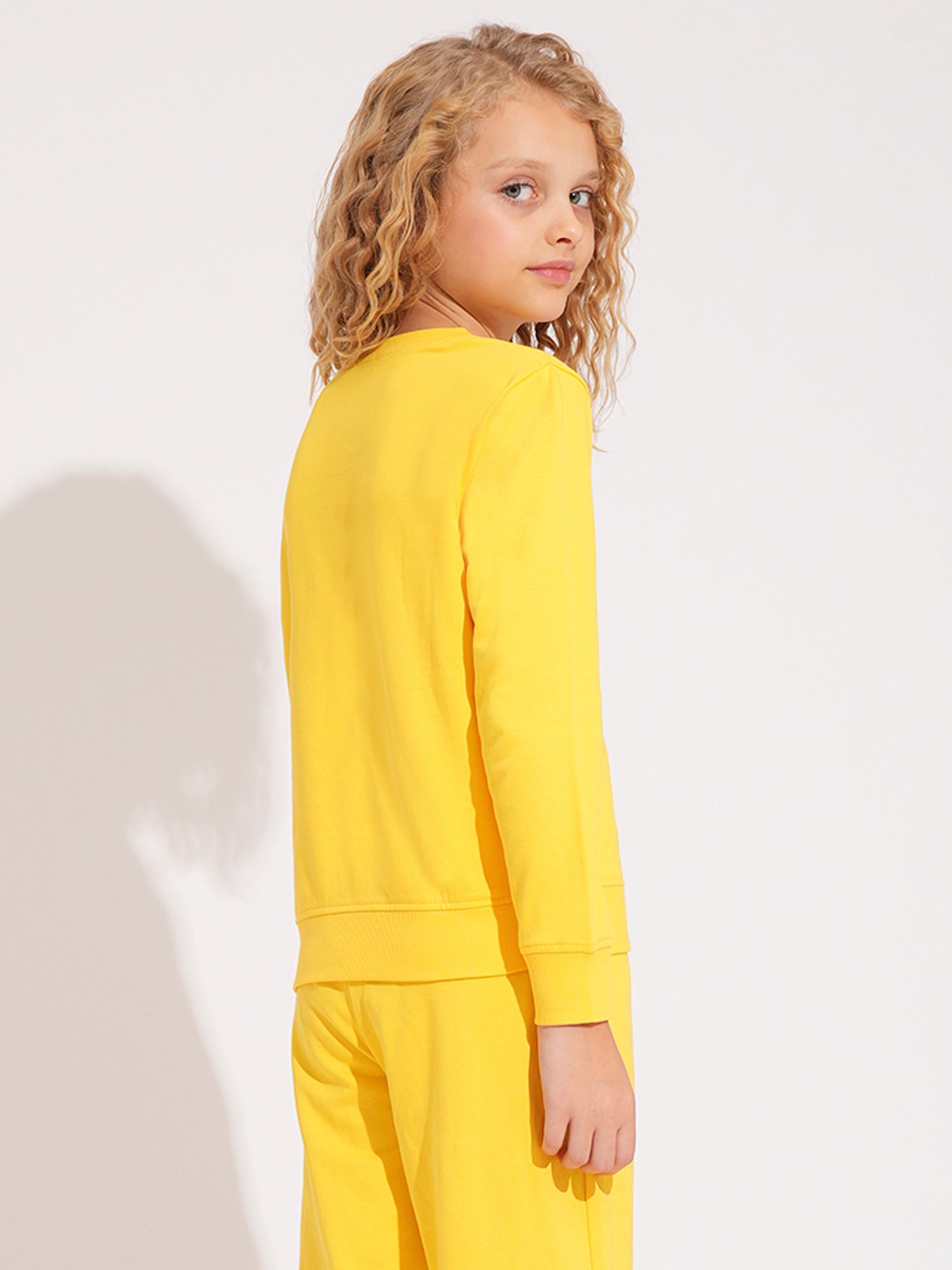 VERO MODA GIRL Kids Daffodil Cotton Graphic Sweatshirt