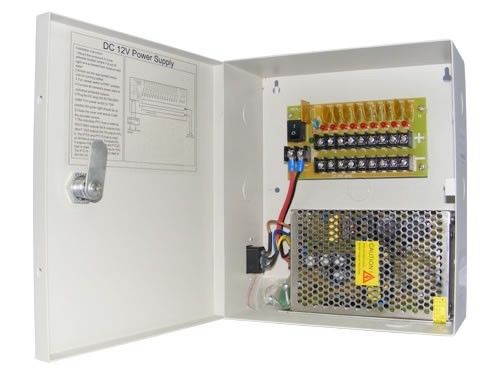 Smart Security Club DC 12V 9ch CCTV Power Distributor Box Wall-Mount 5 Amp, UL Listed