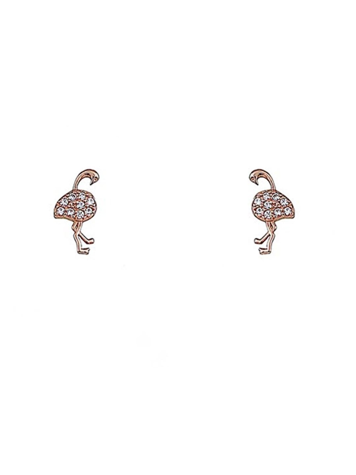 GIVA 92.5 Sterling Silver Flamingo Earrings for Women