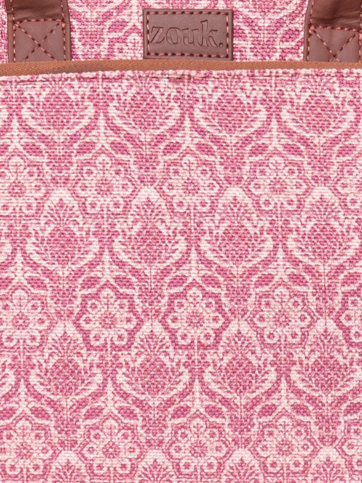 ZOUK Madurai Blossoms Pink Printed Laptop Messenger Bag