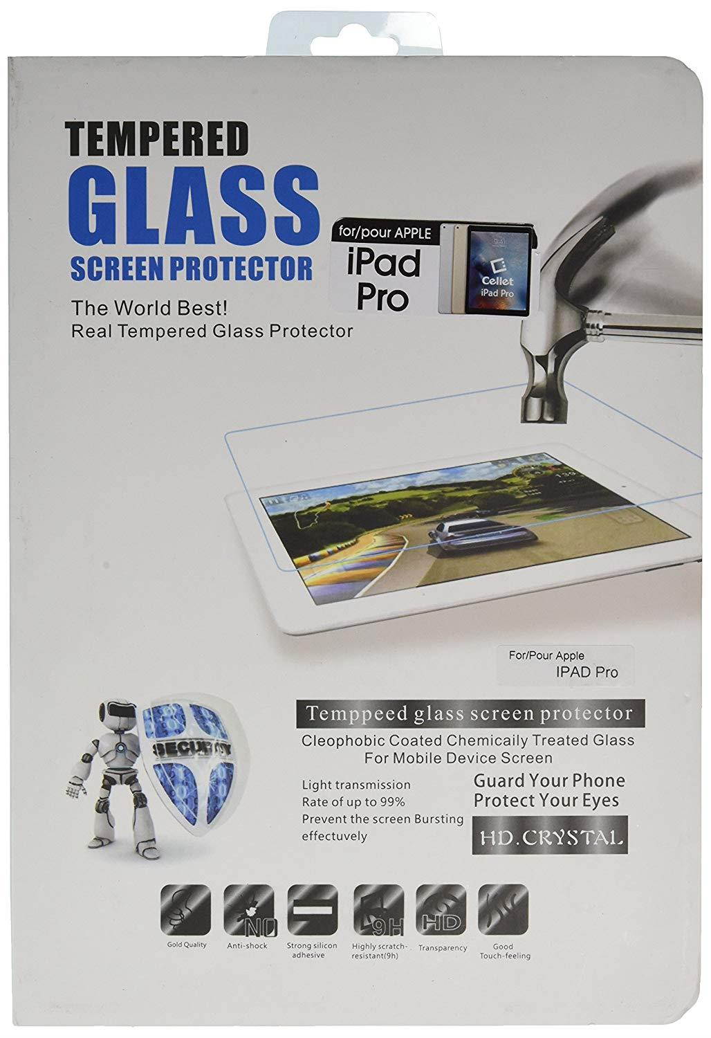 Cellet Premium Tempered 9H Glass Screen Protector for iPad Pro - Non-Retail Packaging - Clear