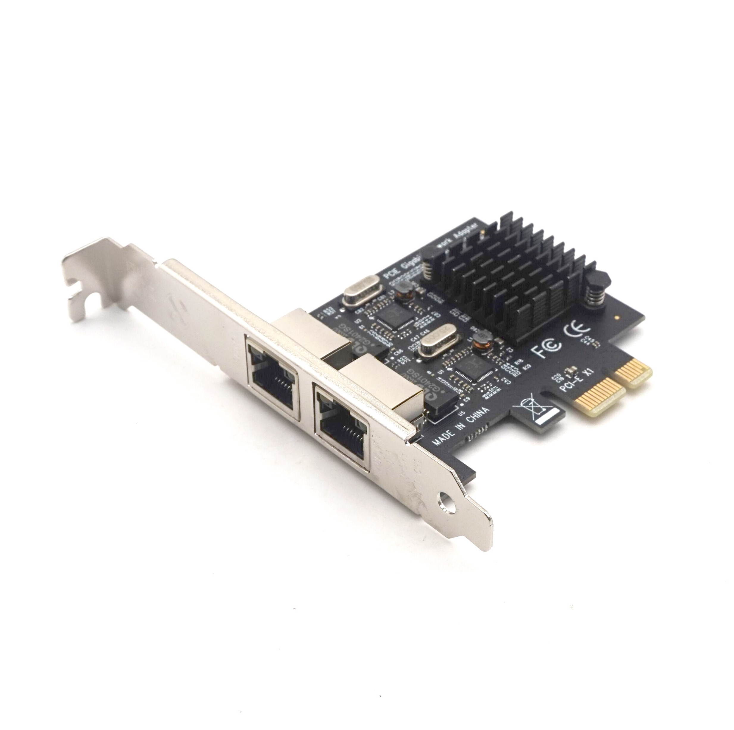 Weastlinks Dual-Port PCI-E X1 Gigabit Ethernet Network Card 10/100/1000Mbps Rate Adapter