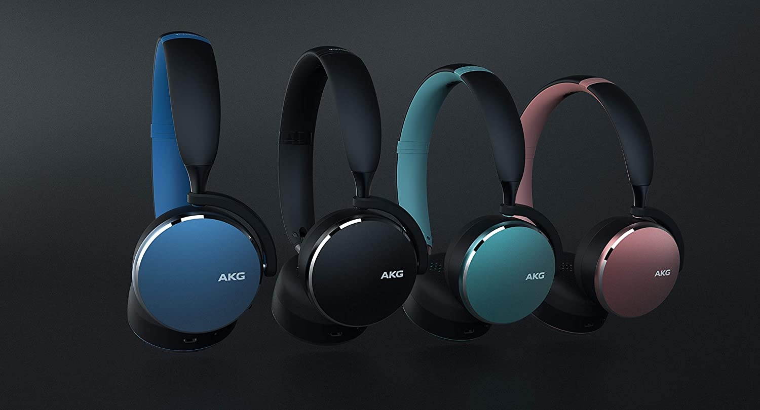 AKG Y500 On-Ear Foldable Wireless Bluetooth Headphones - Black (US Version)