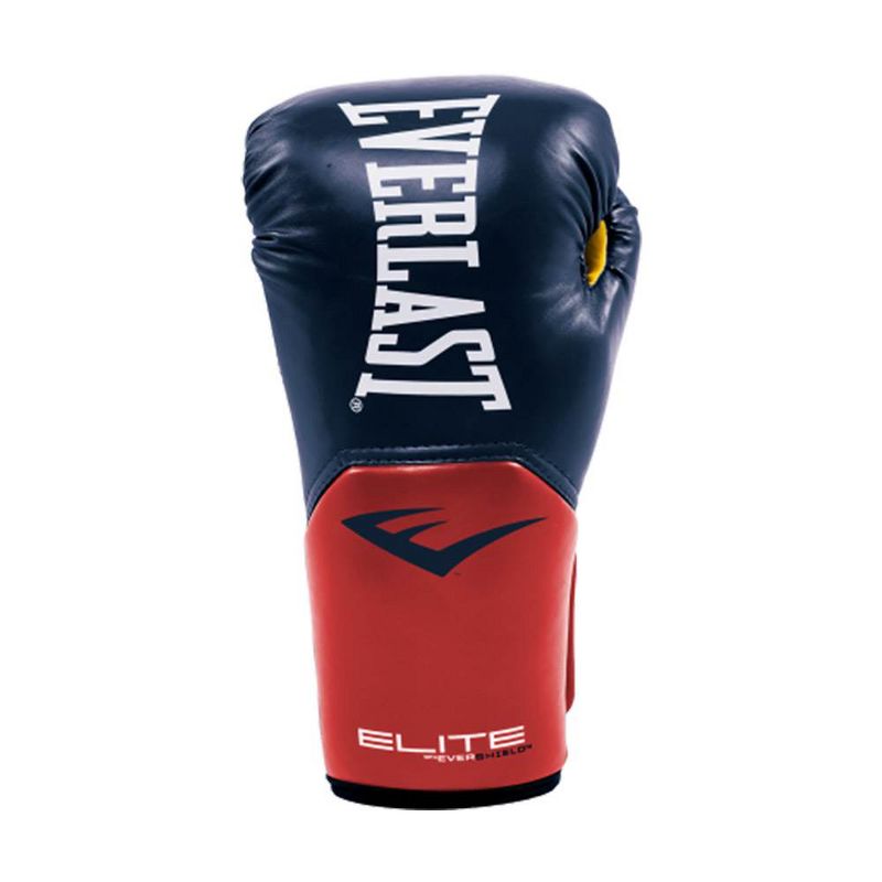 Everlast Pro Style Elite Exercise Workout Training Boxing Gloves for Sparring, Heavy Bag and Mitt Work, Size 16 Ounces Navy/Red