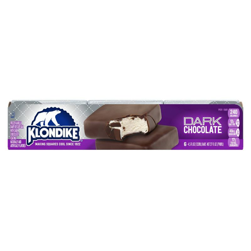 Klondike Dark Chocolate Ice Cream Bars - 6pk