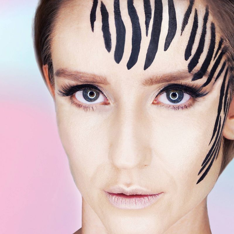 Zebra Stripes Makeup Stencil Halloween Costume Makeup