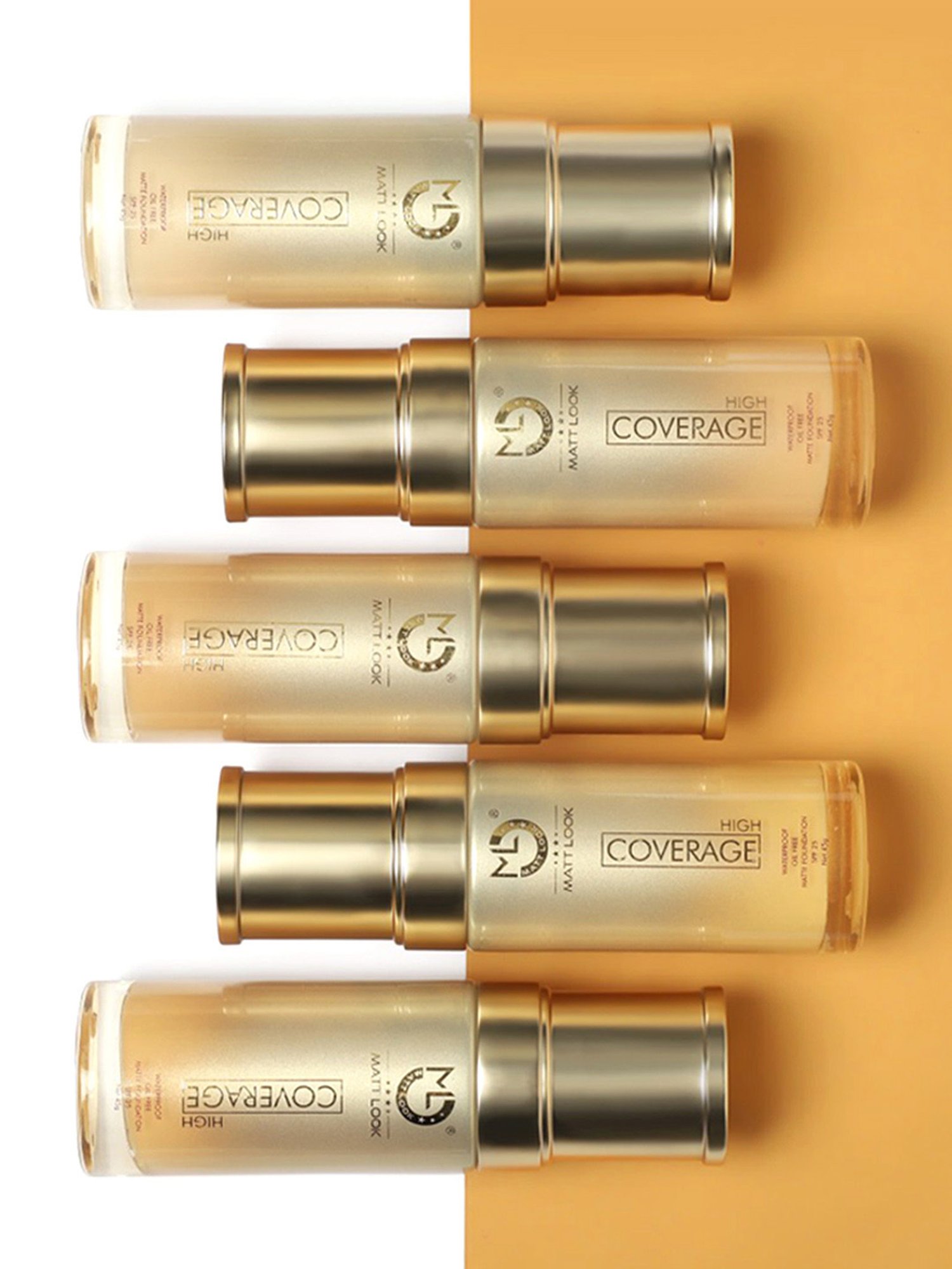 Matt Look High Coverage Waterproof Oil Free Matte Foundation SPF 25 FS 02 Light - 45 gm