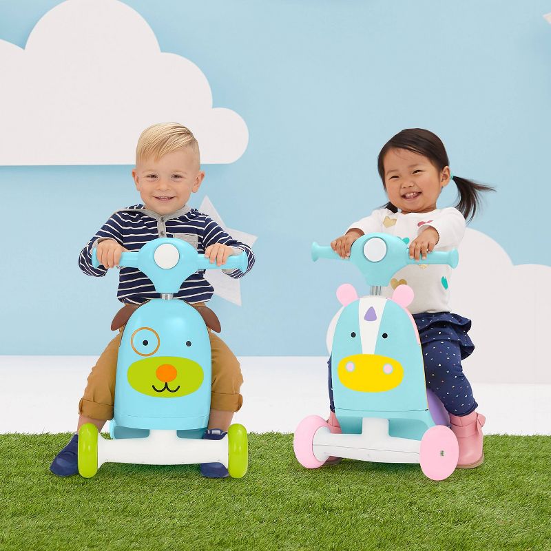 Skip Hop Kids' 3-in-1 Ride On Scooter and Wagon Toy - Dog