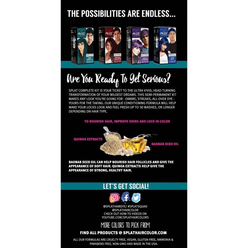 Splat Hair Color Kit - 10.28 fl oz - Tantilizing Teal