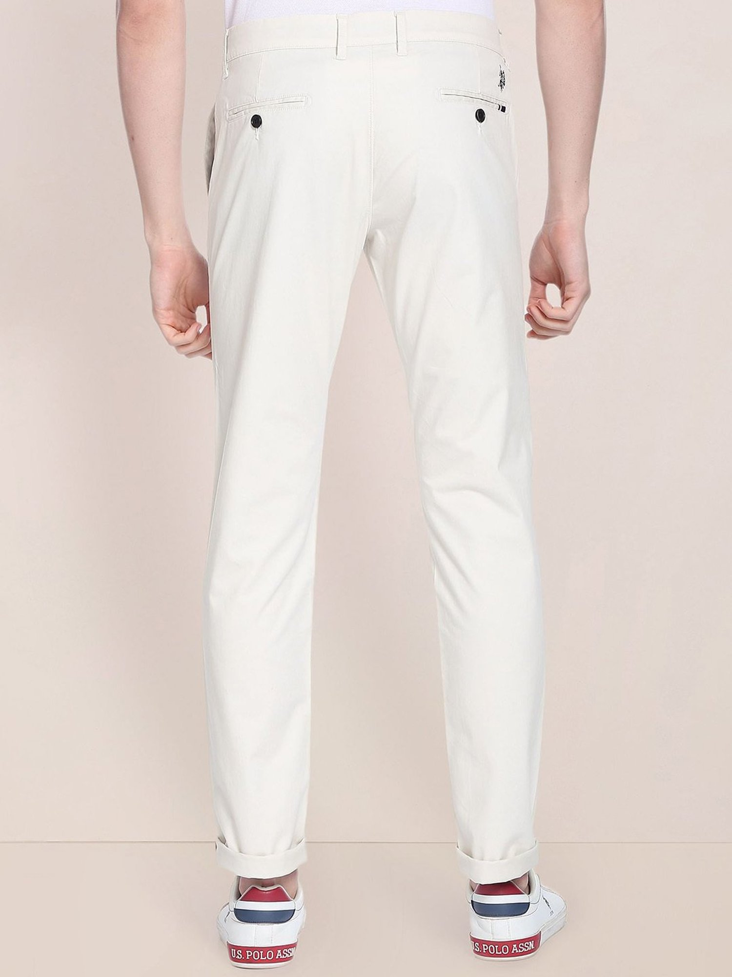 WES Casuals by Westside Olive Relaxed-Fit Mid-Rise Cotton Blend Joggers