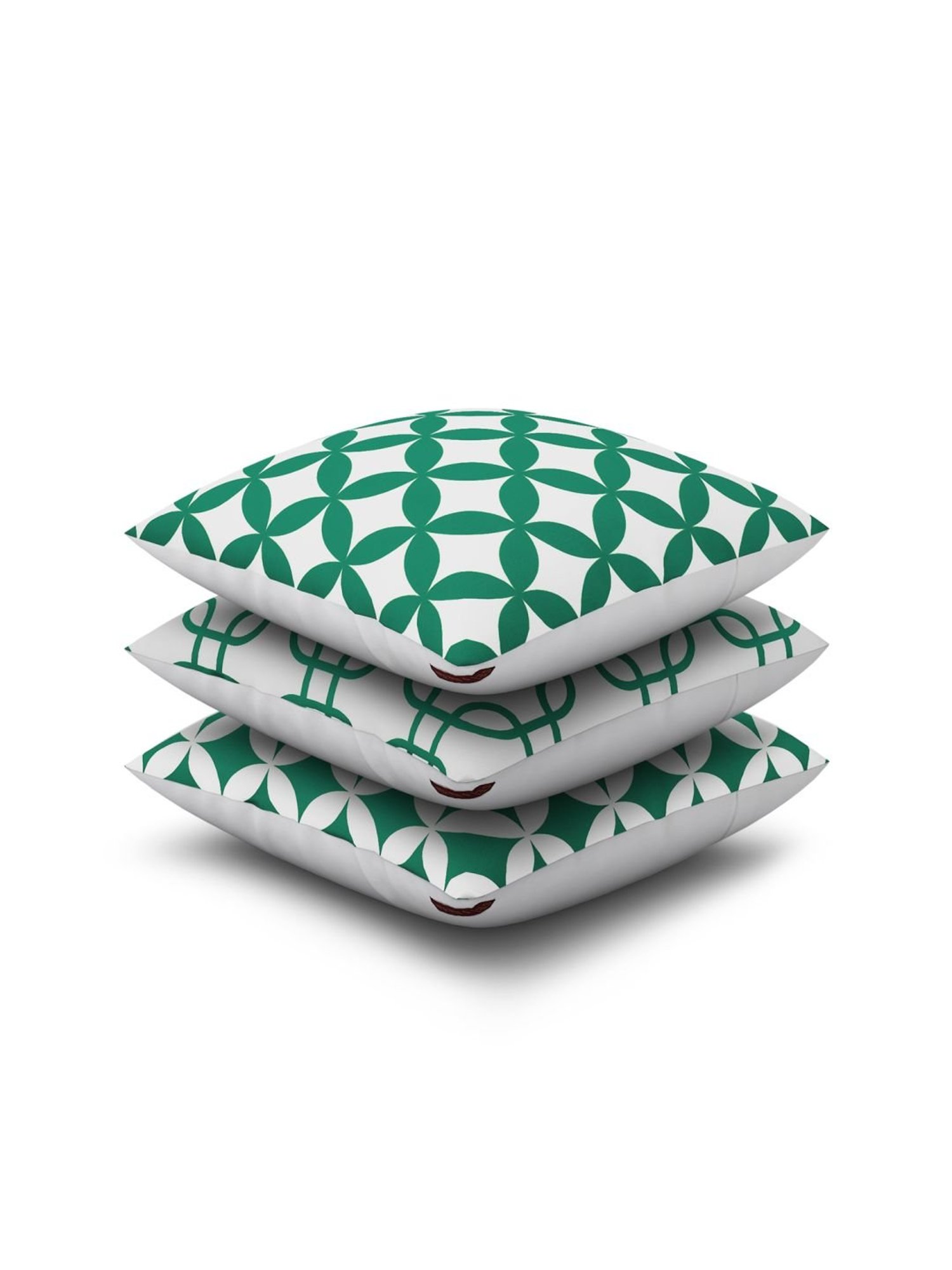 SEJ by Nisha Gupta Green & White Cushion Covers - Set of 3