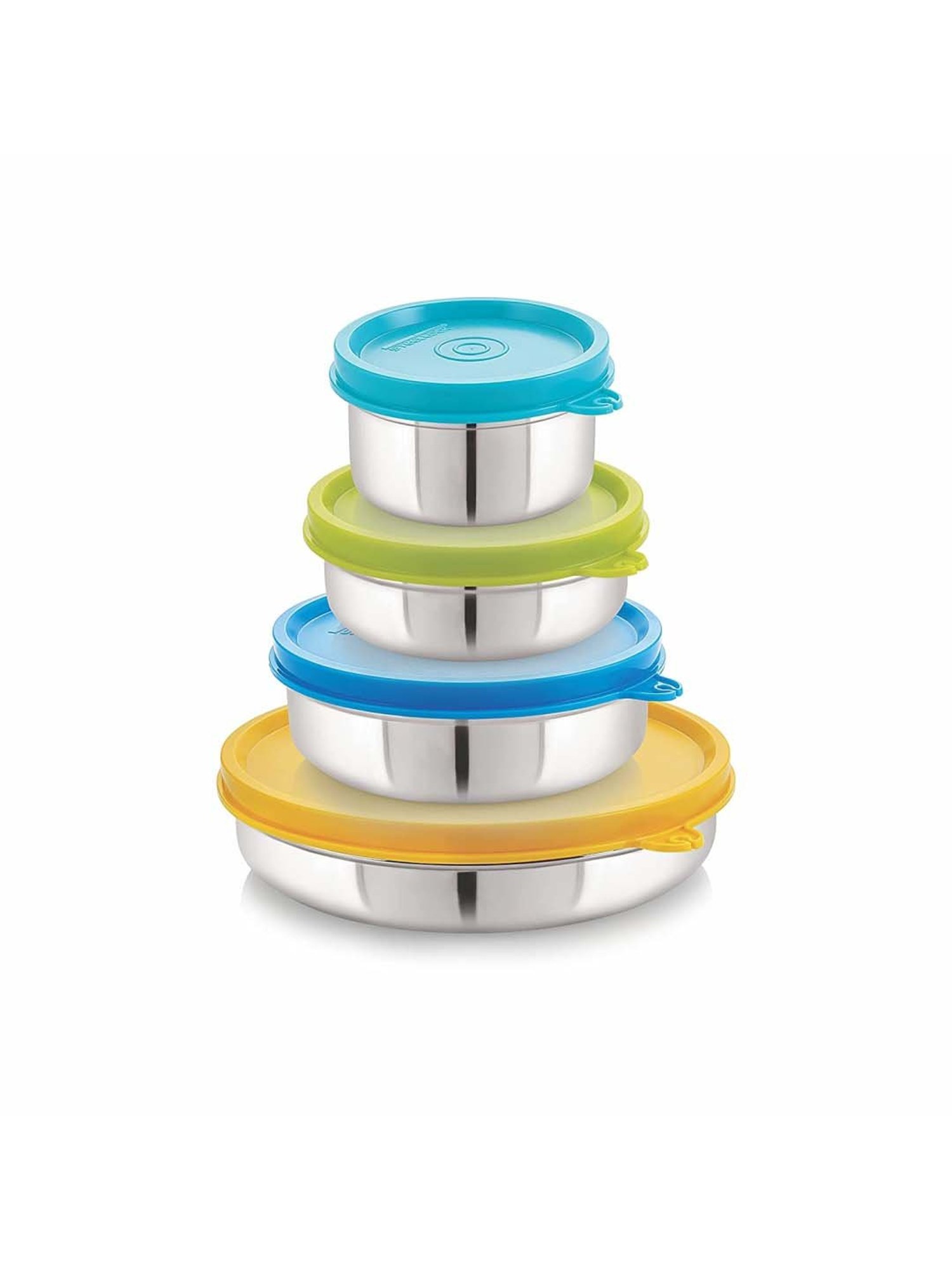 Steel Lock Multicolor Stainless Steel Container Set