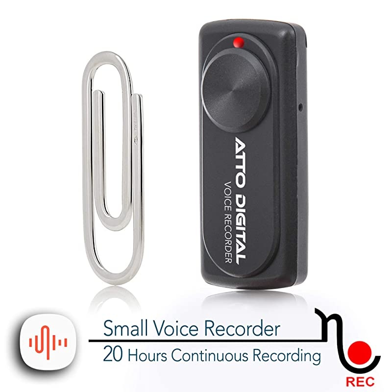 Voice Recorder with 20 Hours Battery Life | Ideal for Lectures Meetings or Interviews | 141 Hours Capacity on 8GB | nanoREC by aTTo Digital