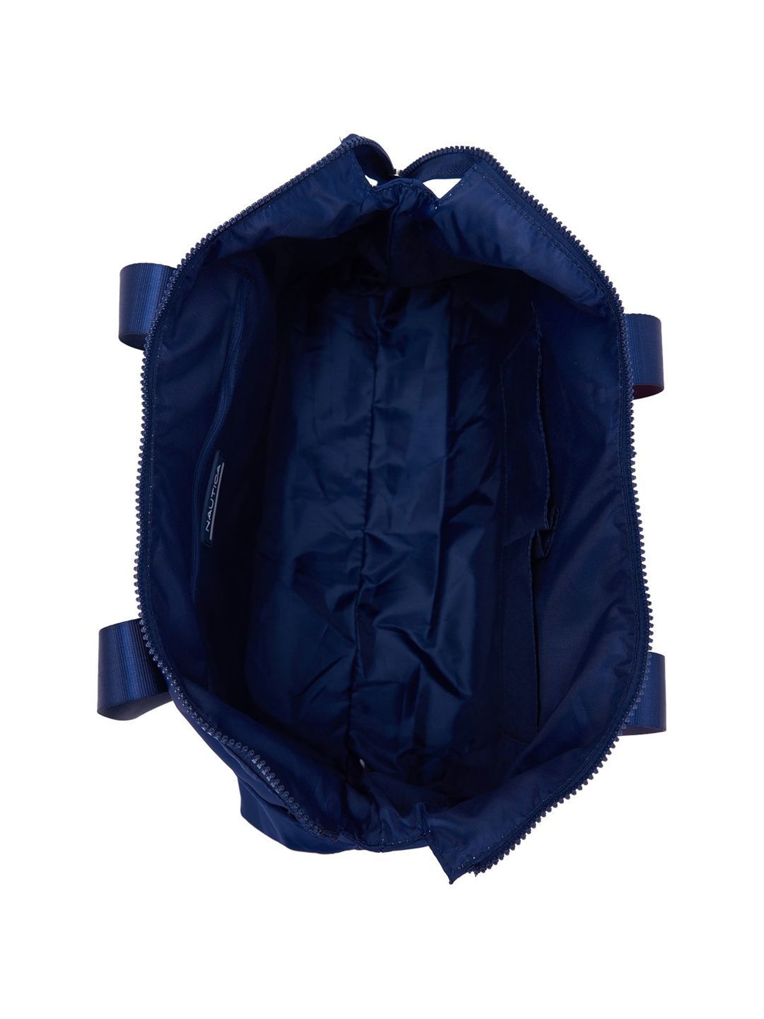 Nautica Navy Blue & Red Color Block Medium Tote Handbag