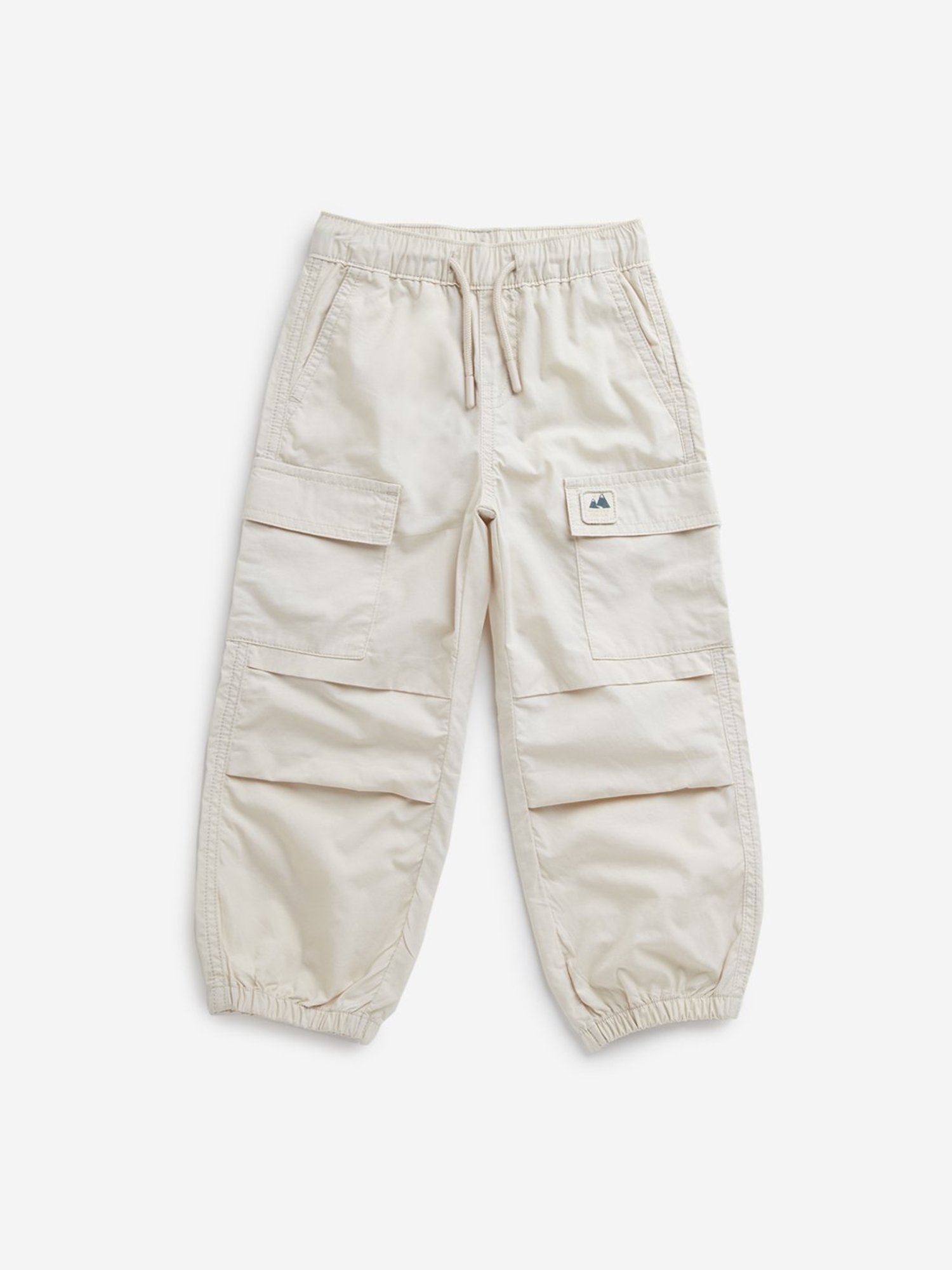 Y&F Kids by Westside Off-White Mid-Rise Cotton Blend Track Pants