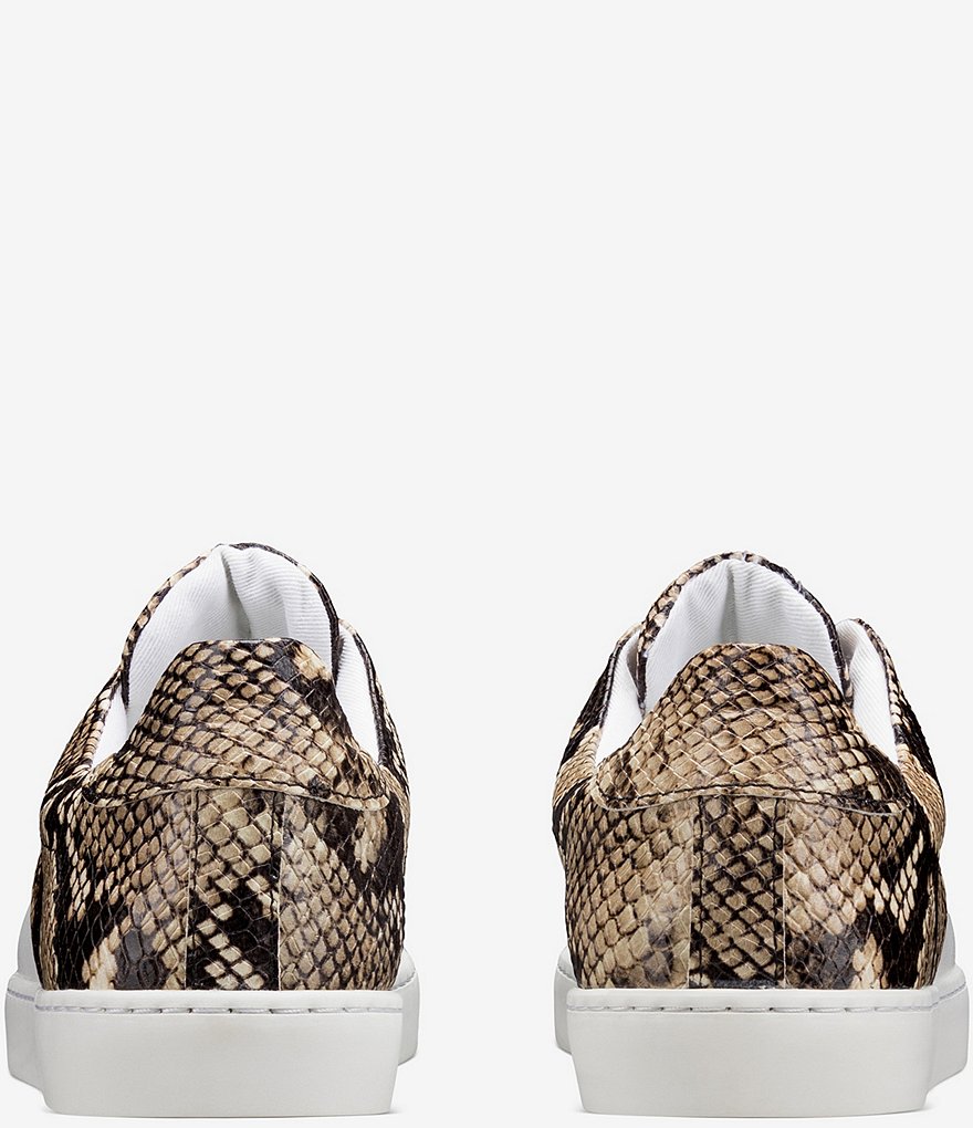 GREATS Devoe Snake Print Leather Lace-Up Sneakers