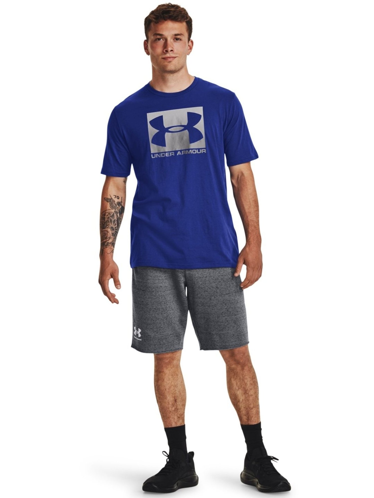 Under Armour Blue Cotton Slim Fit T-Shirt