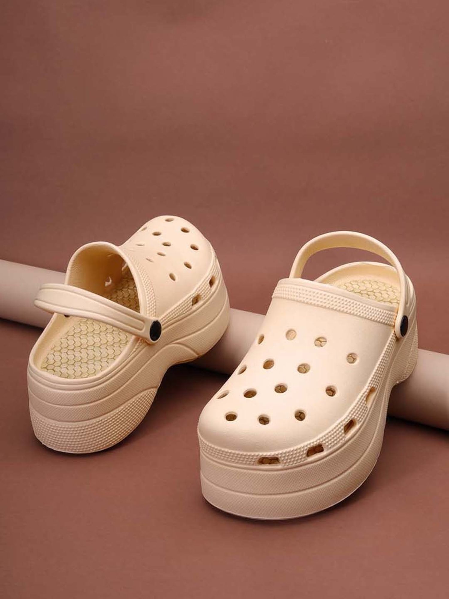 Truffle Collection Women's Beige Back Starp Clogs