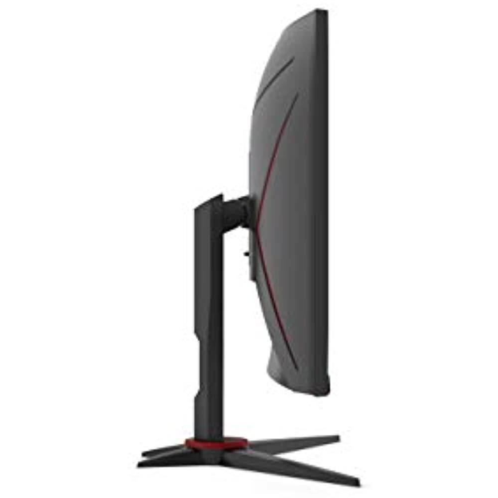 AOC C27G2Z 27" Curved Frameless Ultra-Fast Gaming Monitor, FHD 1080p, 0.5ms 240Hz, FreeSync, HDMI/DP/VGA, Height Adjustable, 3-Year Zero Dead Pixel Guarantee, Black, 27" FHD Curved