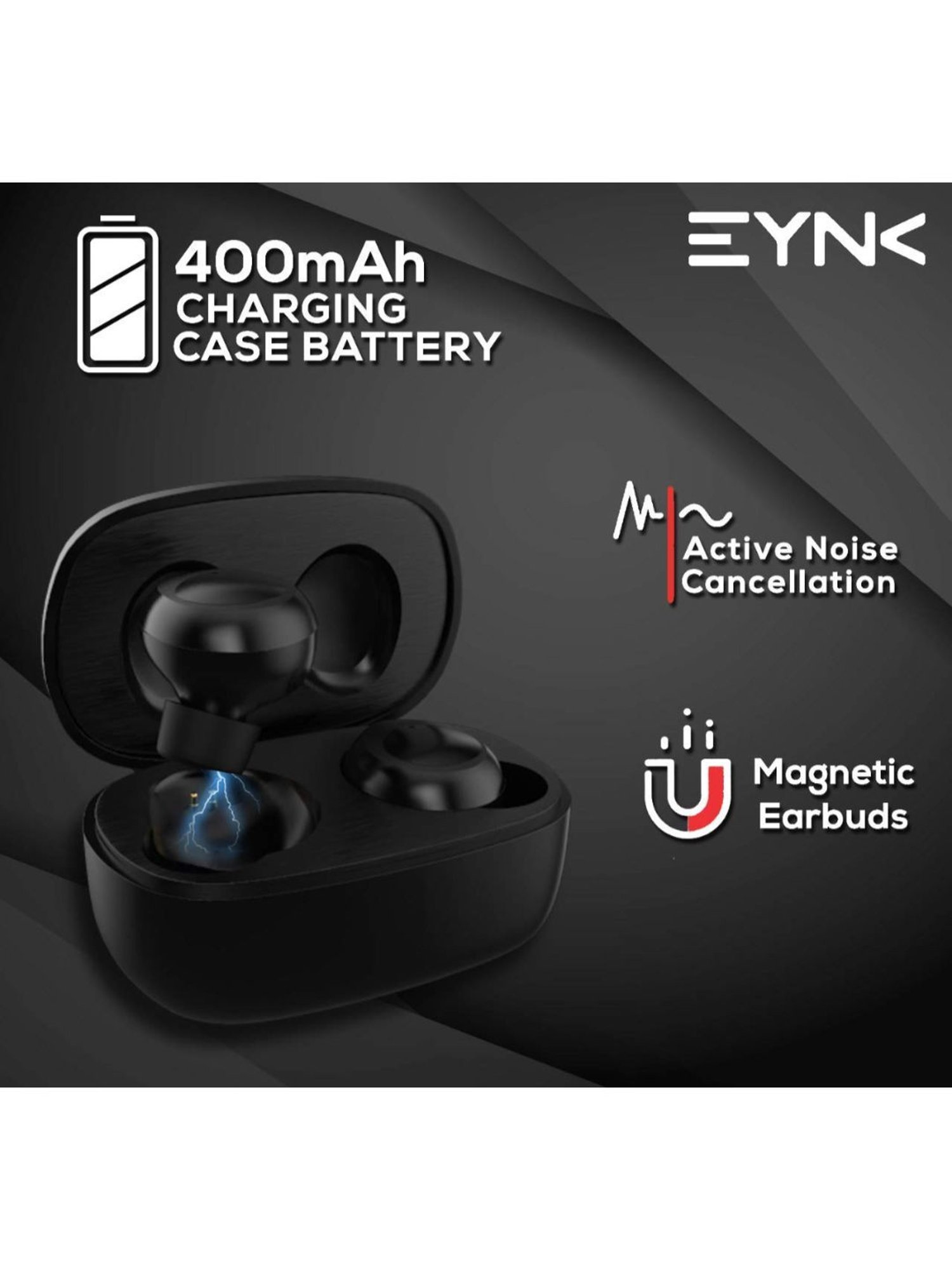 Eynk Airzip M7 True Wireless Tws, Bluetooth 5.0 (Black)