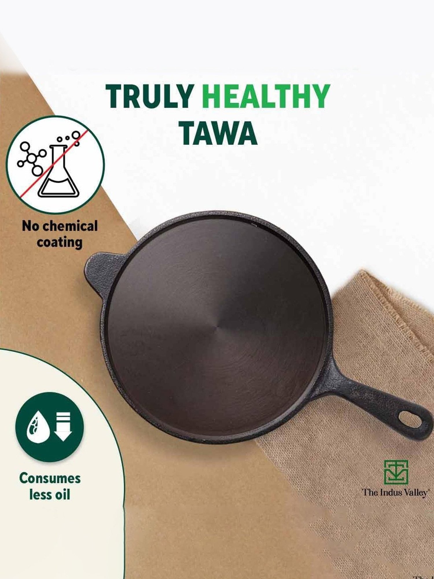 The Indus Valley Black Cast Iron Cookware Set