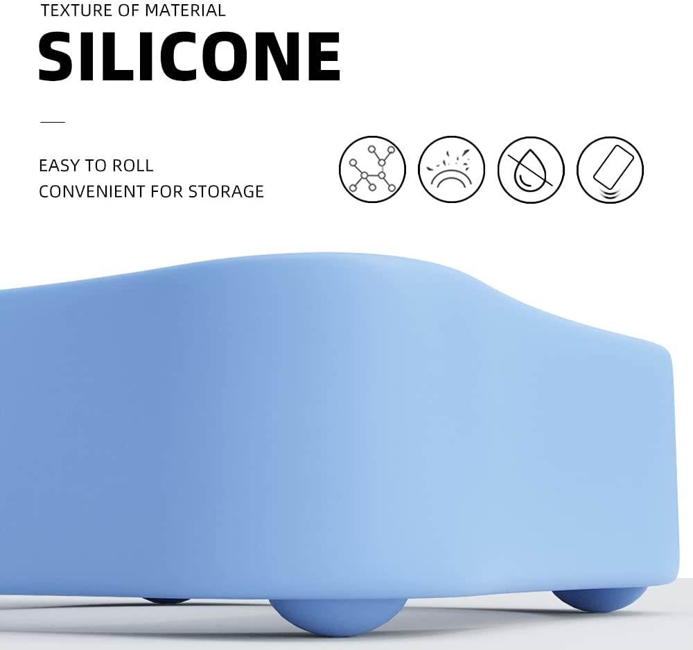 AWINNER Protective Case Compatible for Apple TV 4K 5th / 4th - [Anti Slip] Shock Proof Silicone Cover for Apple TV (Blue)