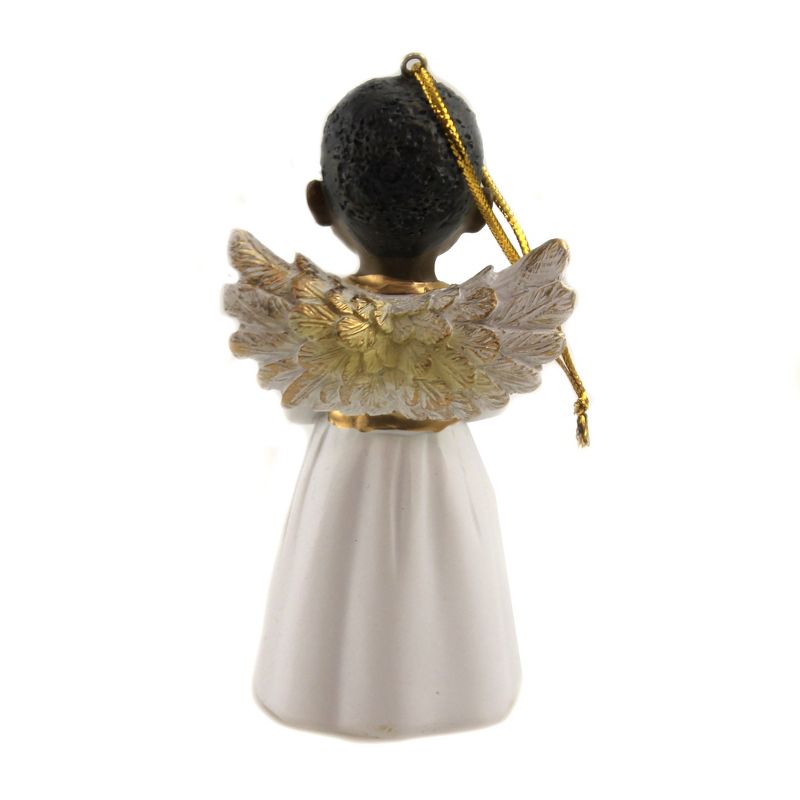Holiday Ornament 4.0" Angel Boy Singing Praise Prayer Religious  -  Tree Ornaments