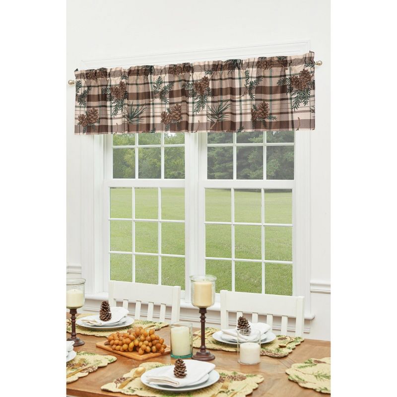 C&F Home Lookout Lodge Rustic Lodge Cotton Valance Window Treatment Set of 2