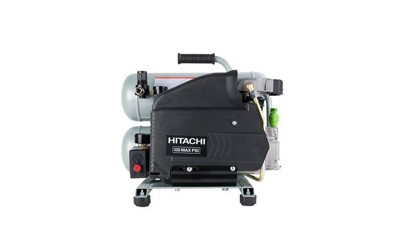 Hitachi EC99S 2 HP 4 Gallon Oil-Lube Twin Stack Air Compressor
