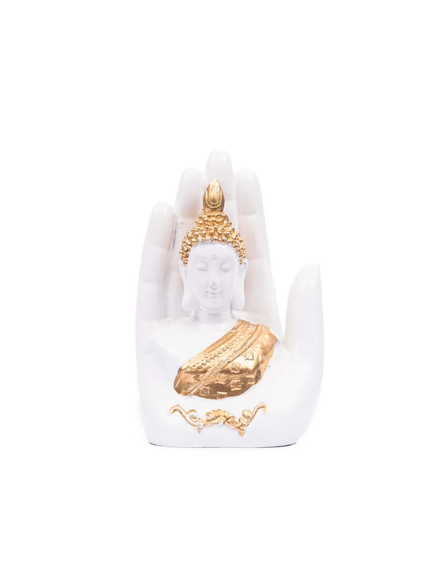 eCraftIndia Decorative Palm Buddha Figurine Showpiece