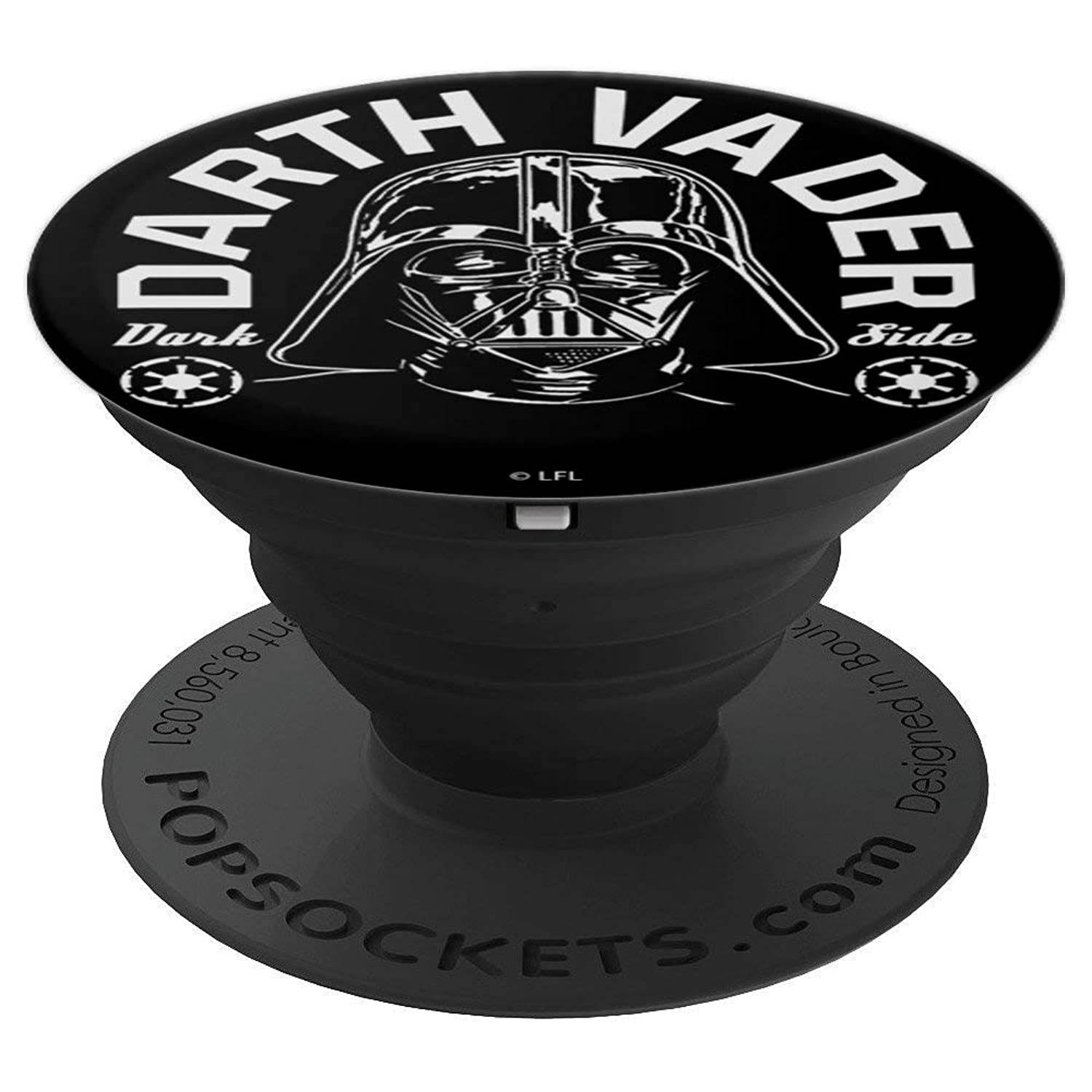 Star Wars Darth Vader Dark Side Black And White PopSockets Grip and Stand for Phones and Tablets