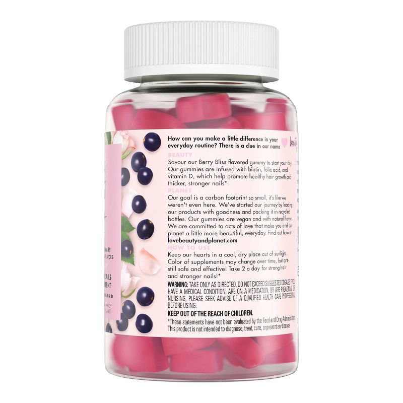 Love Beauty and Planet Multi-Benefit Vitamins Dietary Supplement - Berry Extraordinary – 60ct
