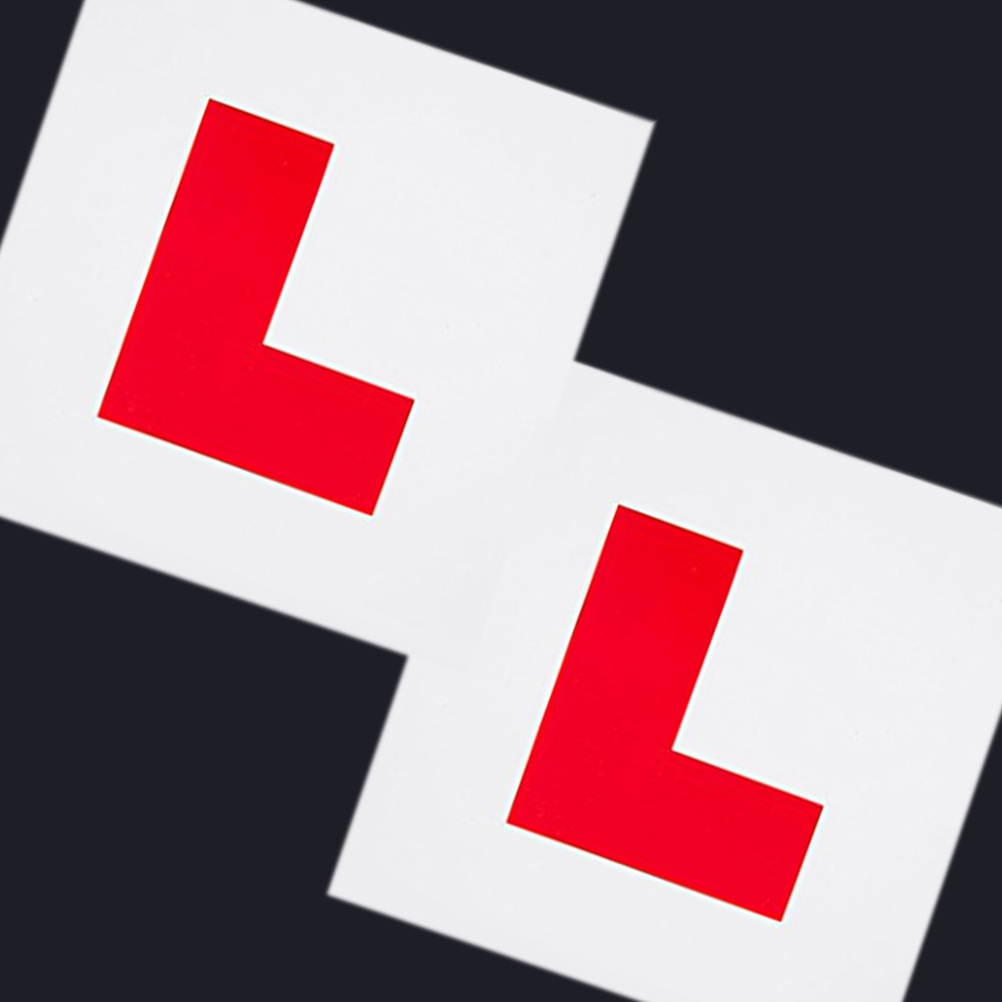 2Pcs Magnetic Learner L Plates Motorcycle Car Sticker Magnetic L Plates Learner Driver Plates
