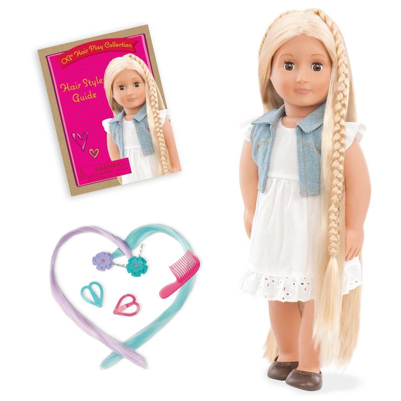 Our Generation Phoebe & Berry Nice Salon Bundle 18" Fashion Doll with Hair Play Set