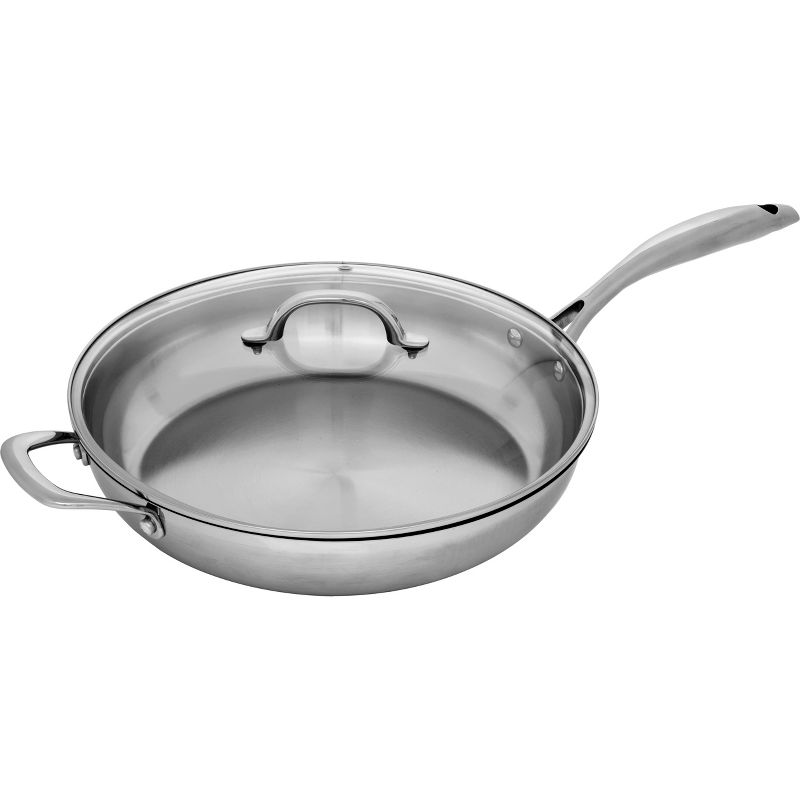 Swiss Diamond 12.5" Premium Stainless Steel Saute Pan with Lid