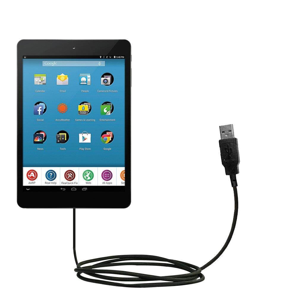 USB Data Hot Sync Straight Cable Designed for The RealPad 7.85 / MA7BX2 with Charge Function &ndash; Two Functions in one Unique Gomadic TipExchange Enabled Cable