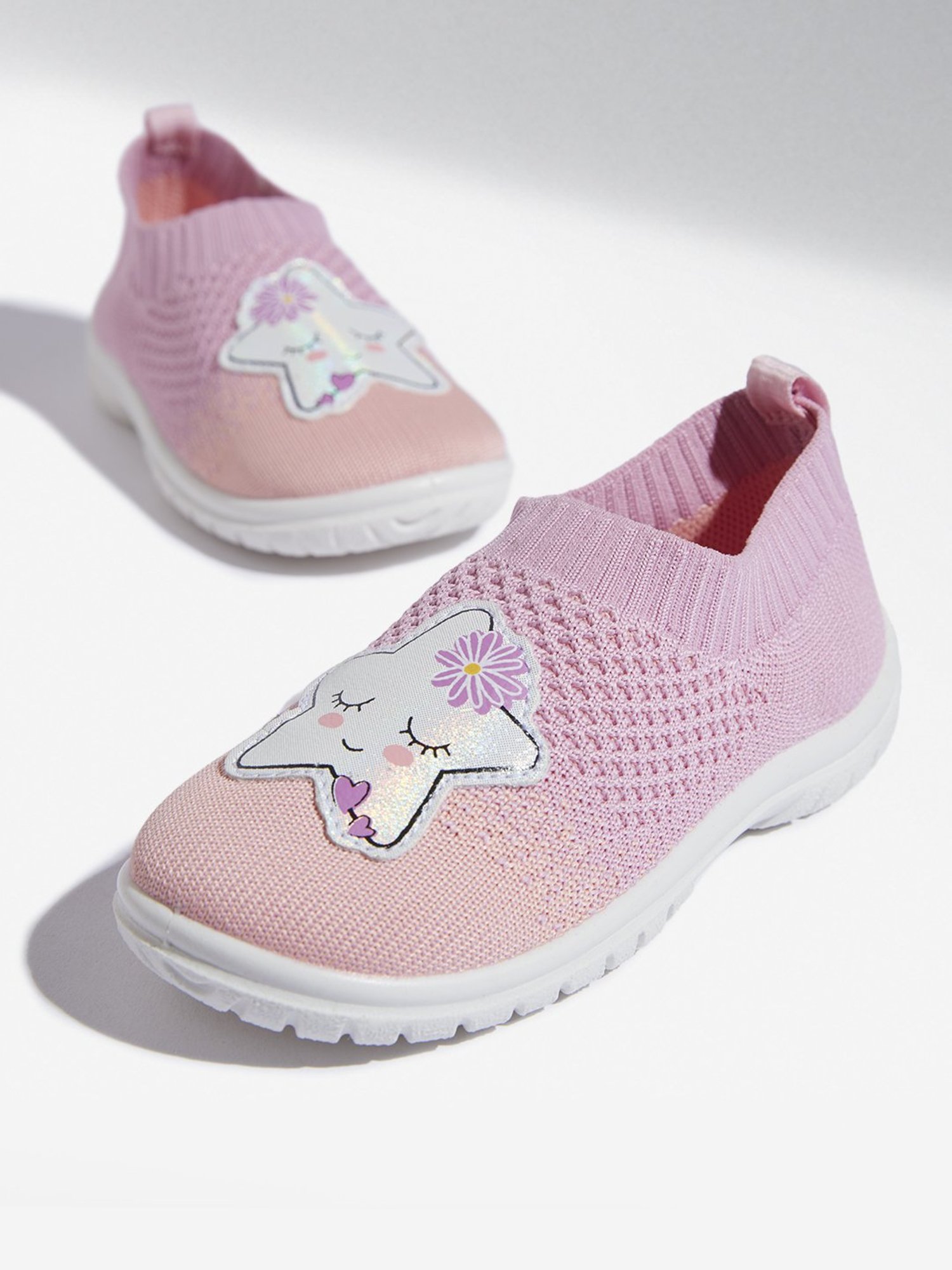 Yellow by Westside Pink Ombre Design Knitted Shoes