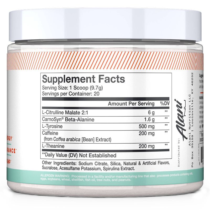 Alani Nutrition Pre-Workout Energy Supplement - Breezeberry - 6.8oz