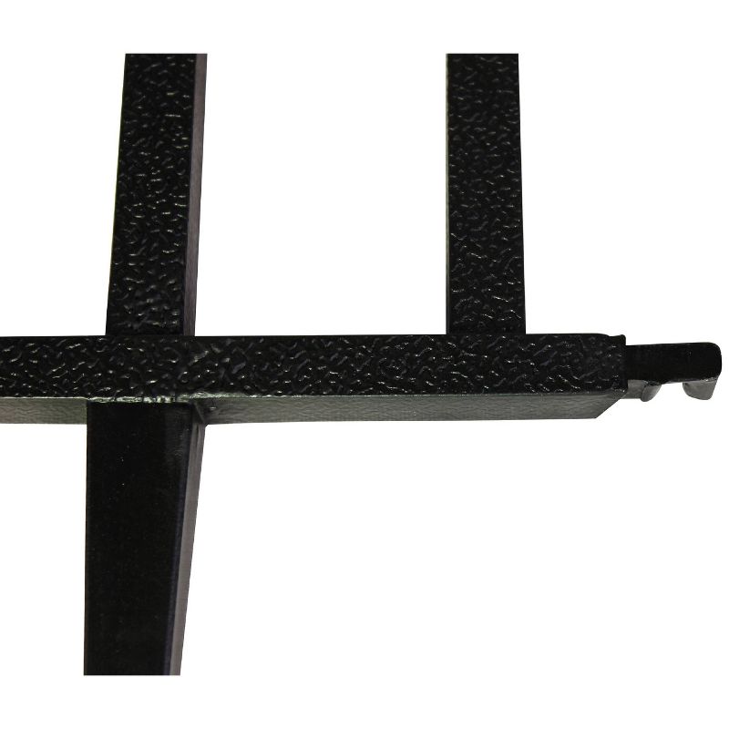 15.5" Deluxe Wrought Iron Fence Border - 10 Pc - Black - Emsco