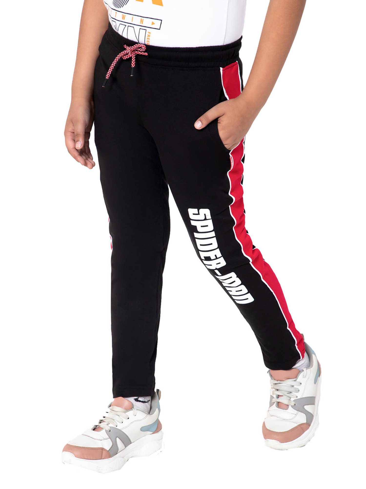 Bodycare Boys Black Printed Trackpants