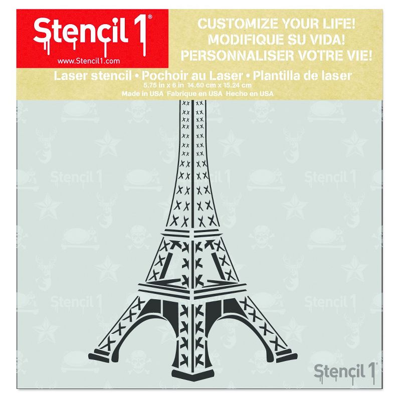 Stencil1 Eiffel Tower - Stencil 5.75" x 6"