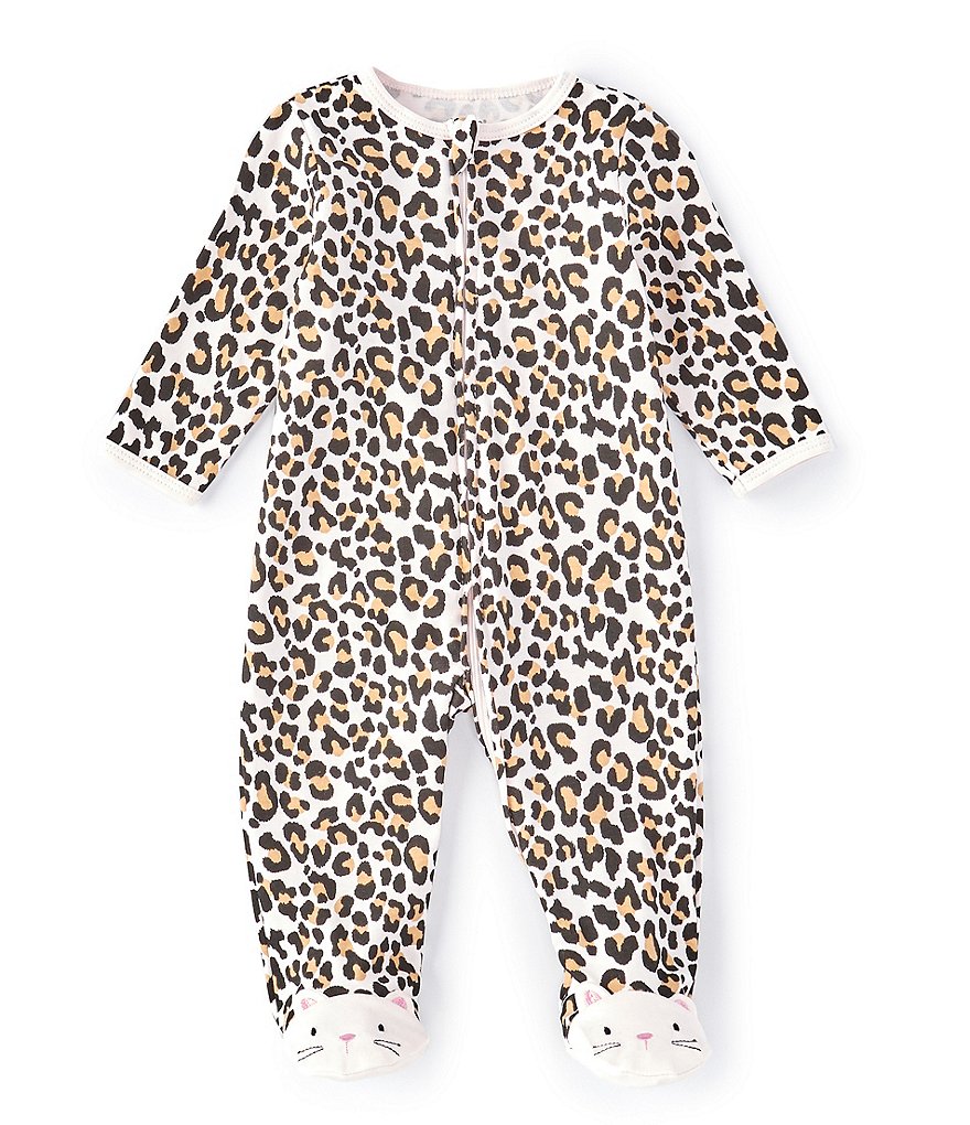 Little Me Baby Girls Preemie-9 Months Leopard Print Footie