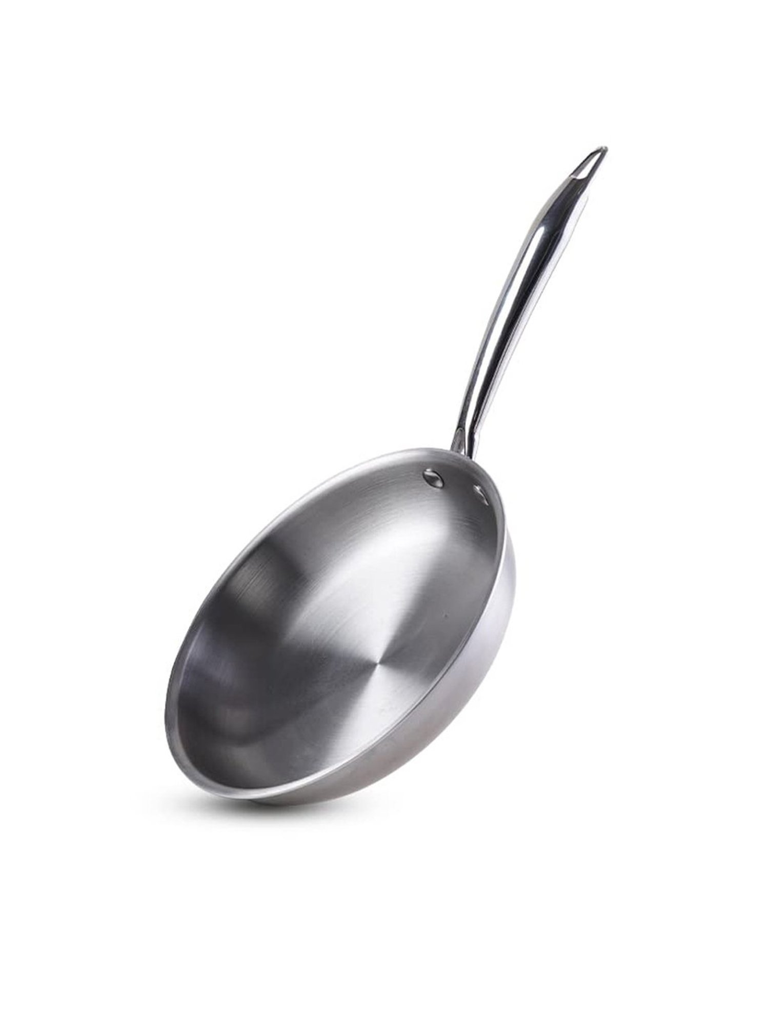 The Indus Valley Silver Tri-Ply Stainless Steel Induction and Gas Compatible 23.5 cm Frypan (1.5L)