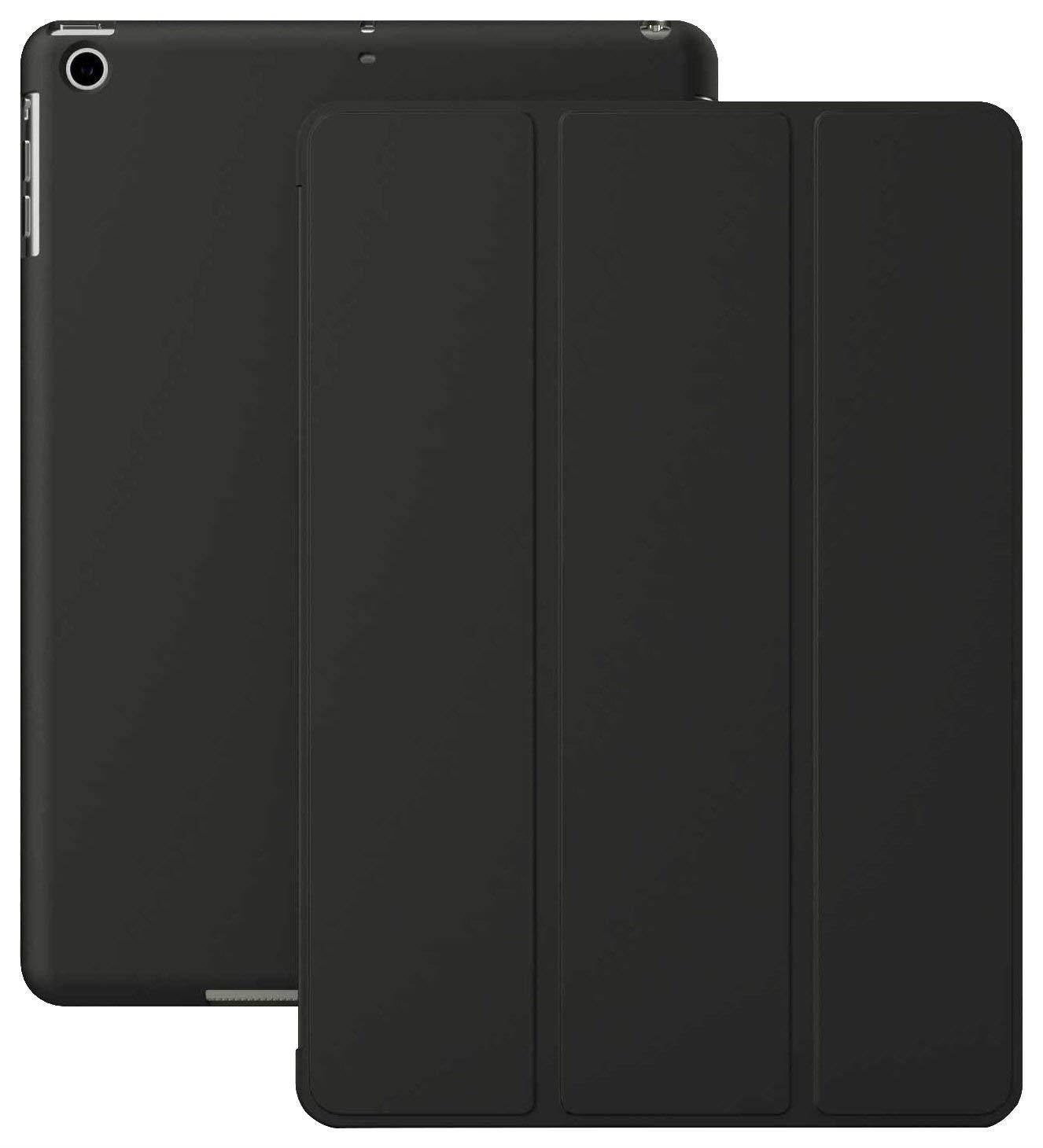 KHOMO - iPad 2 3 and 4 Generation Case - DUAL Series - Super Slim Black Cover with Rubberized back and Smart Auto Wake Sleep Feature for Apple iPad 2, 3rd and 4th.