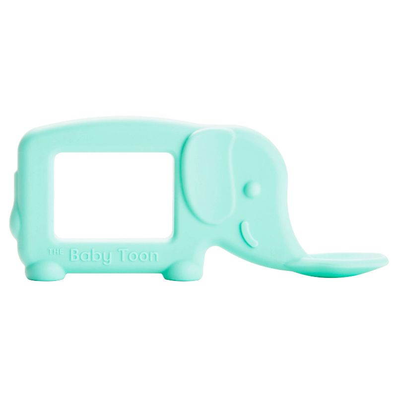 Munchkin The Baby Toon Silicone Teether Spoon Elephant - Mint