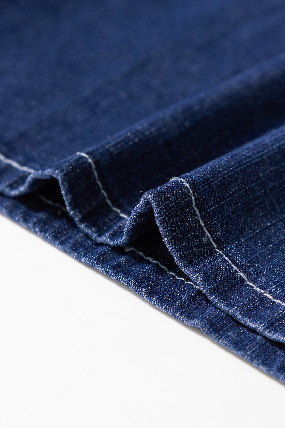 Dark Blue Plus Size Stitching Washed Flare Jeans