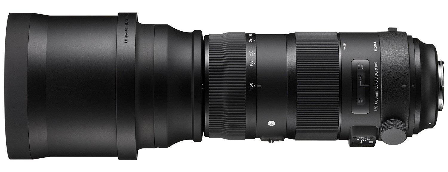 Sigma ZA954 150-600mm F5-6.3 DG HSM Sport Lens with 1.4X Tele-Converter Kit for Canon (Black)