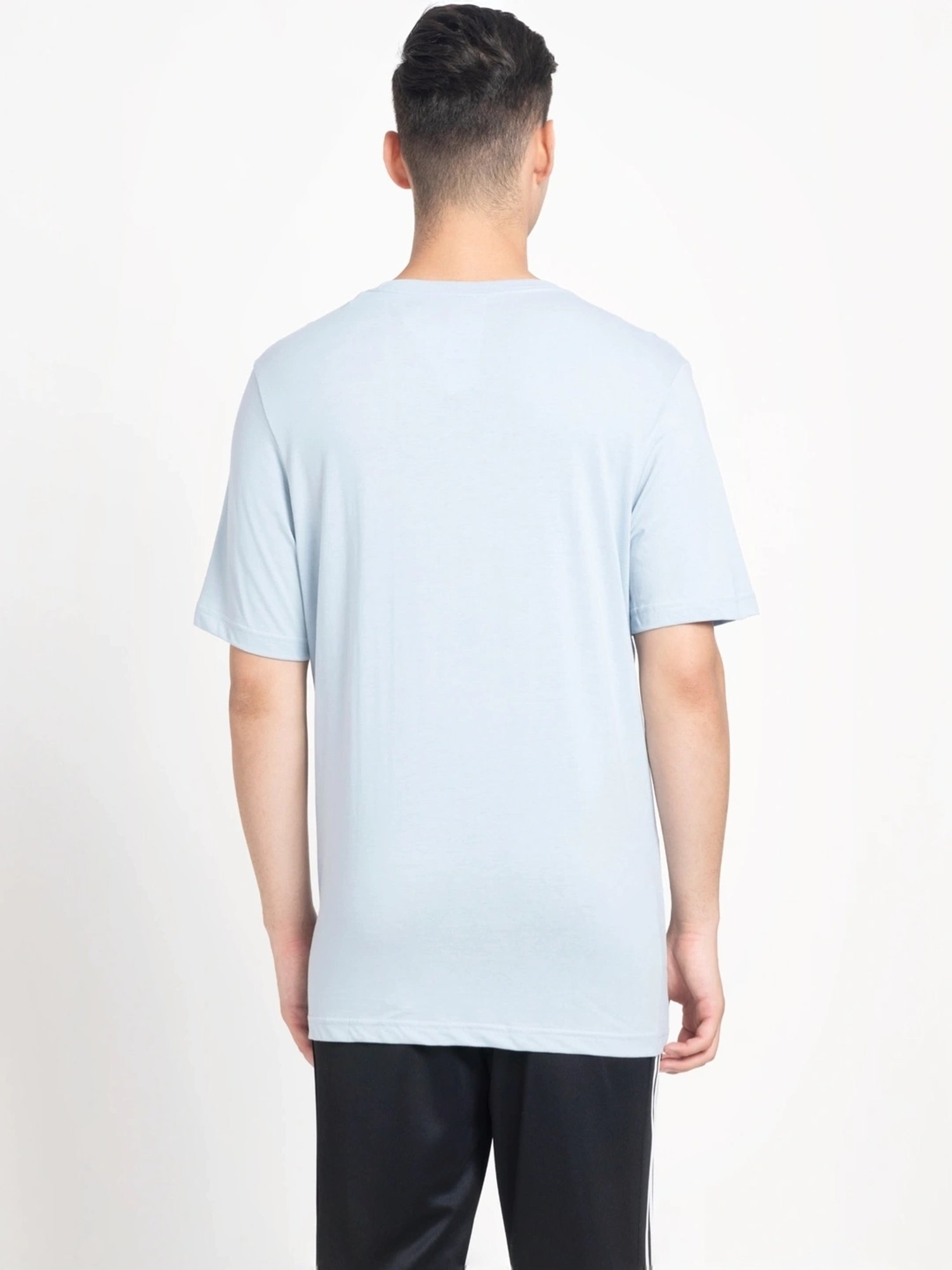 Adidas Blue Cotton Regular Fit T-Shirt