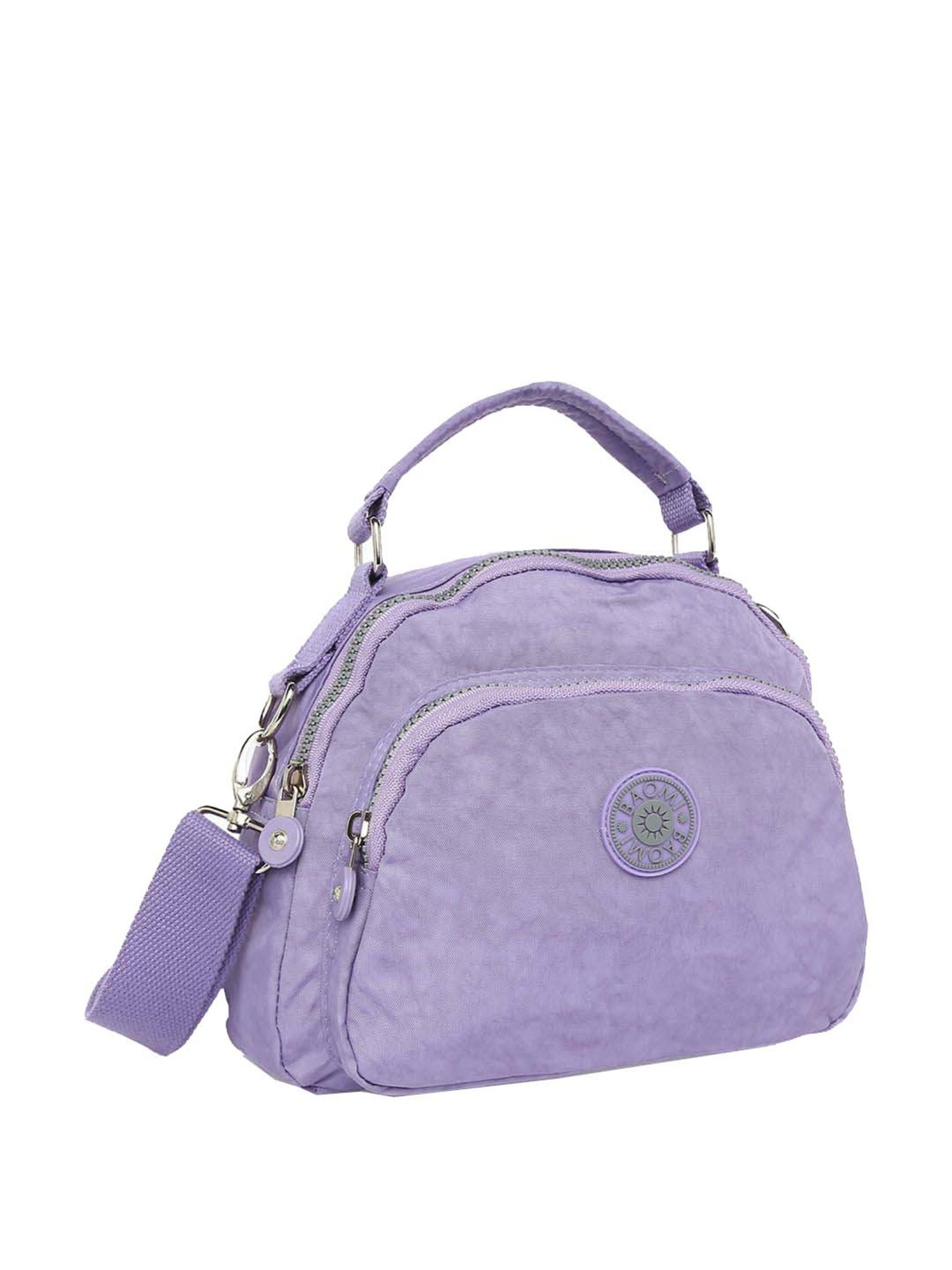 Baomi Purple Solid Medium Cross Body Bag